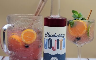Swing on By Cocktail Recipe Featuring Hansen’s Blueberry Mojito