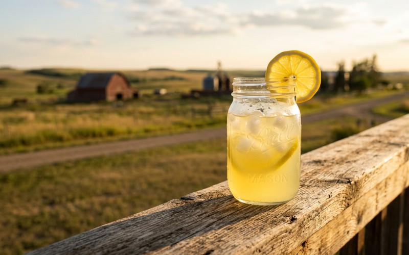 The Front Porch Lemonade with End of the Line Moonshine by hansen alberta