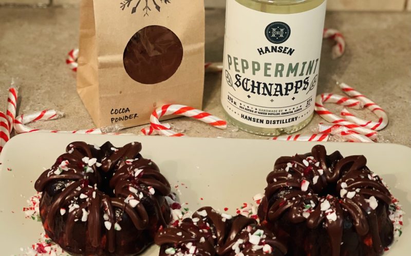 Chocolate Peppermint Bundt Cakes
