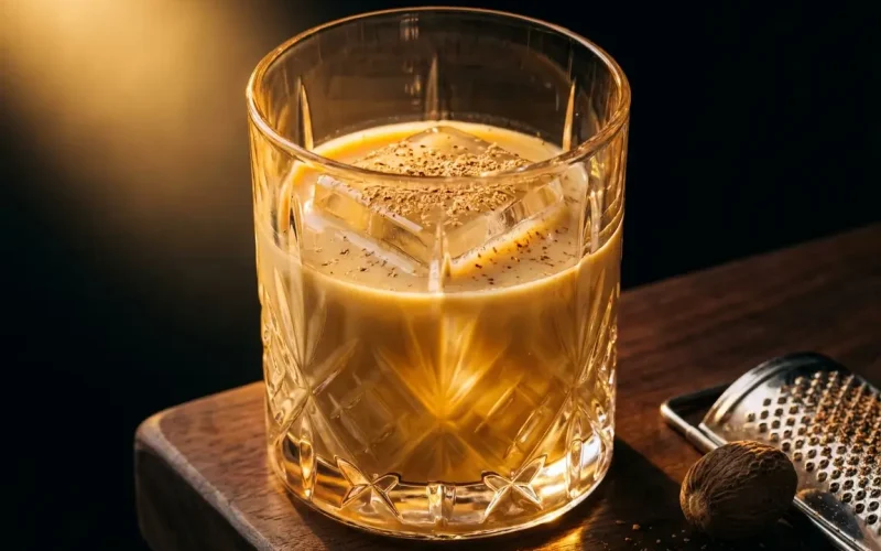 Golden Hour Cocktail made with Pumpkin Spice Cream Liqueur